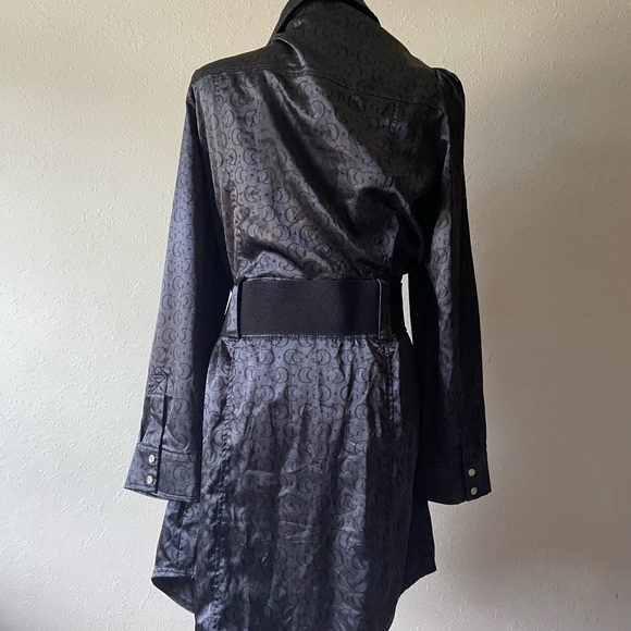 Nwt  Coogi satin dress snaps black C4. It is really about a medium. - Picture 7 of 7